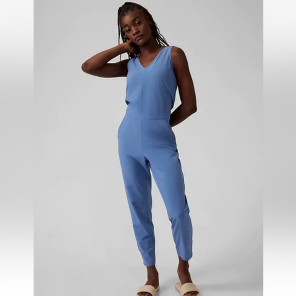 Athleta Pants - ATHLETA Brooklyn Jumpsuit Size 8 COTTAGE BLUE